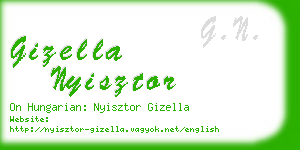 gizella nyisztor business card